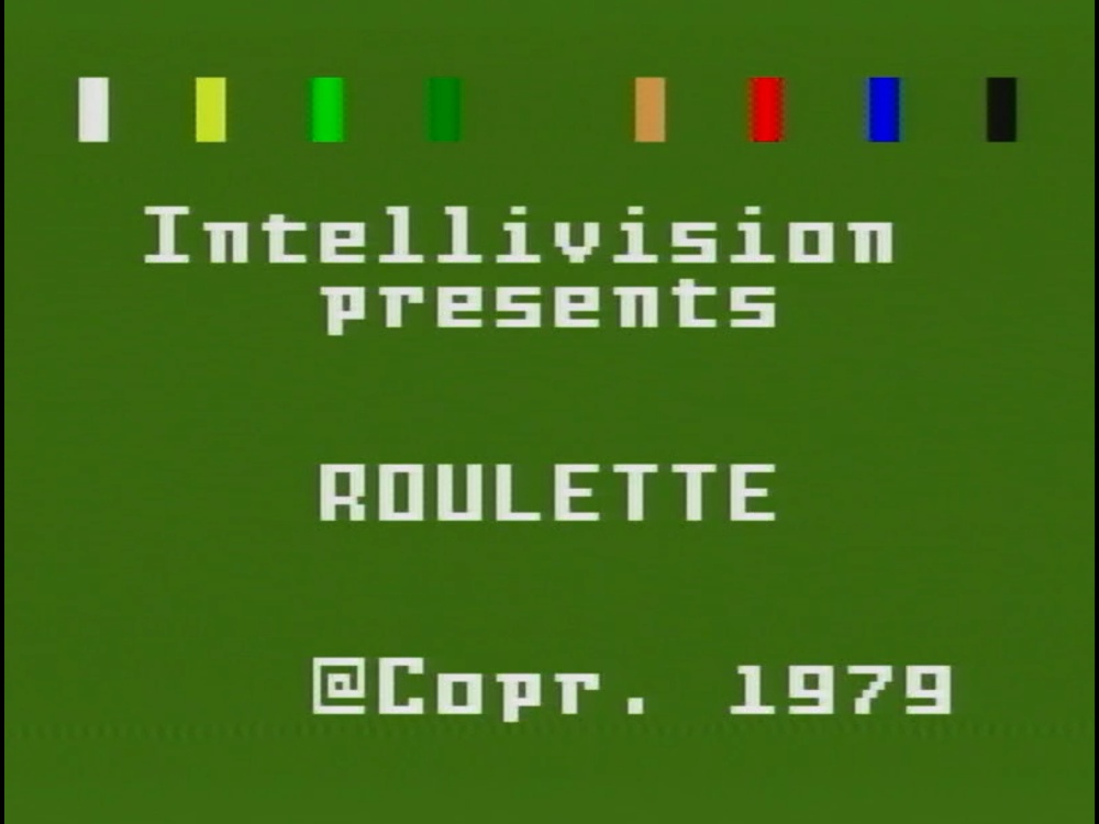 Title Screen of Las Vegas Roulette for Intellivision